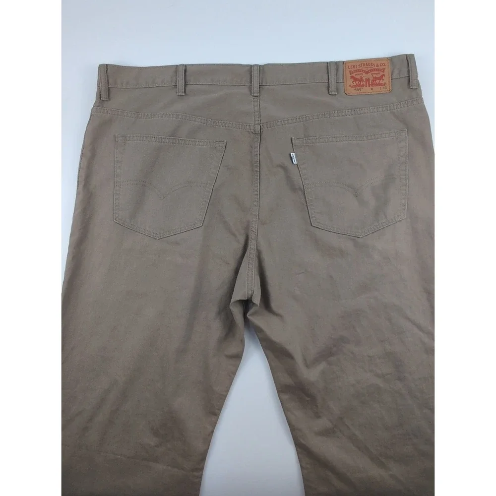 Levi's 559 Mens 44x28 Relaxed Straight Fit Twill Khaki Tan Beige Pants